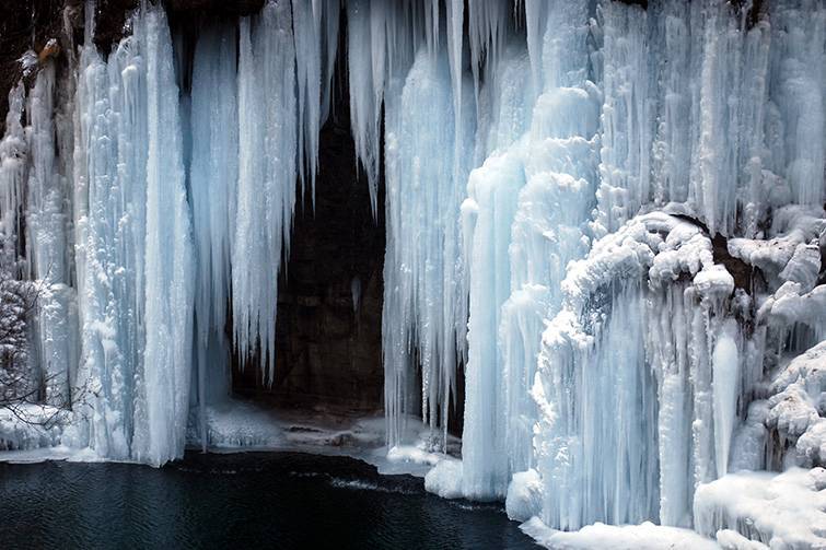 Plitvice lakes in winter