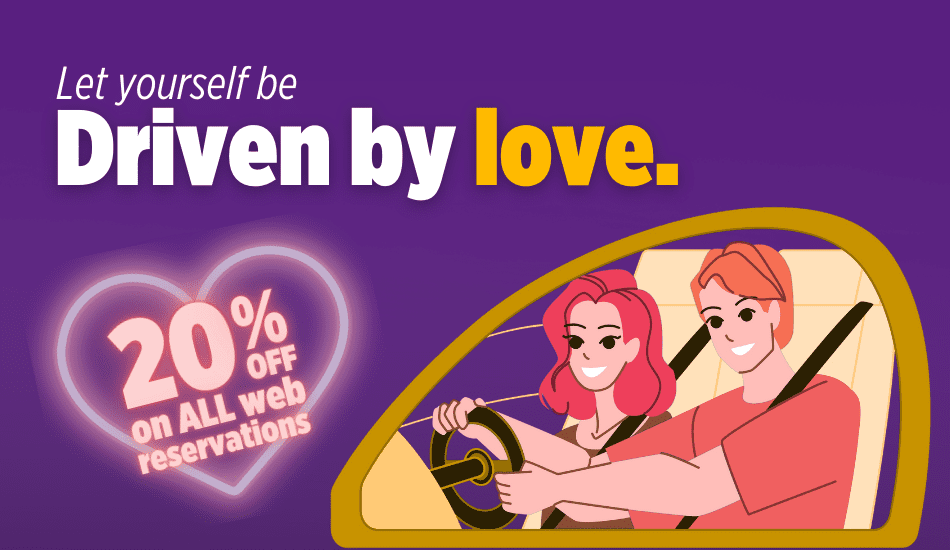 Driven by Love: Celebrate Valentine’s Day with 20% Off Your CARWIZ Rental